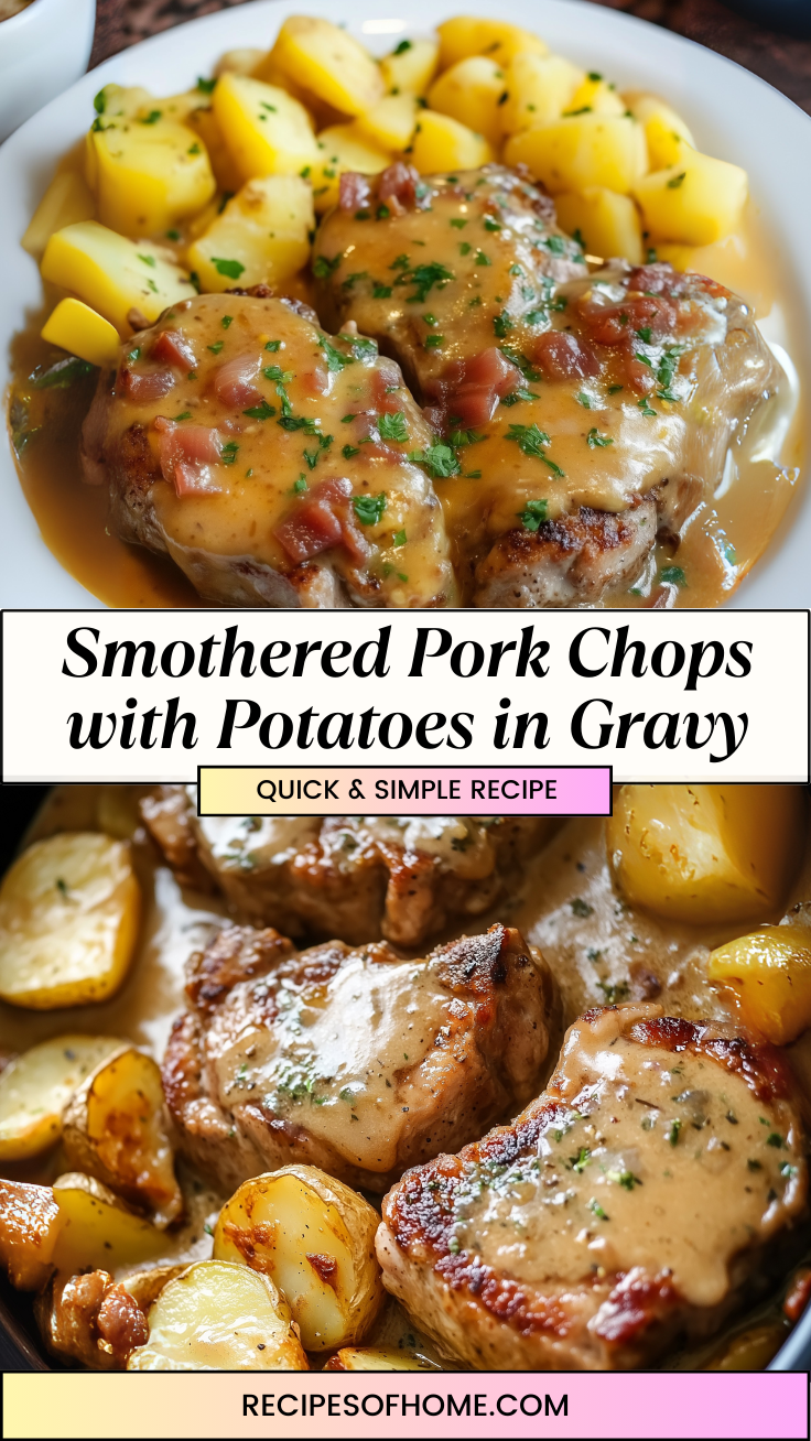 Smothered Pork Chops with Potatoes in Gravy 3
