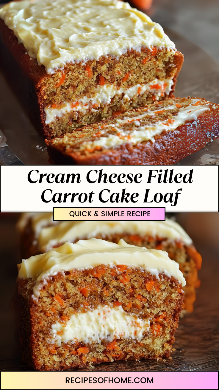 Cream Cheese Filled Carrot Cake Loaf 3 Cream Cheese Filled Carrot Cake Loaf 3