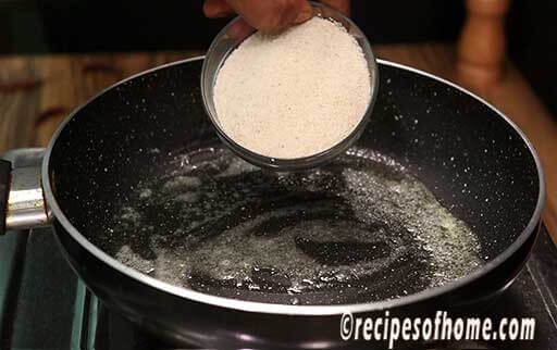 rava upma recipe 2 add rava or suji in pan