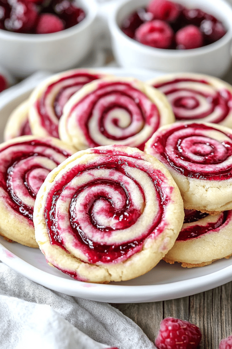 Raspberry Swirl Cookies