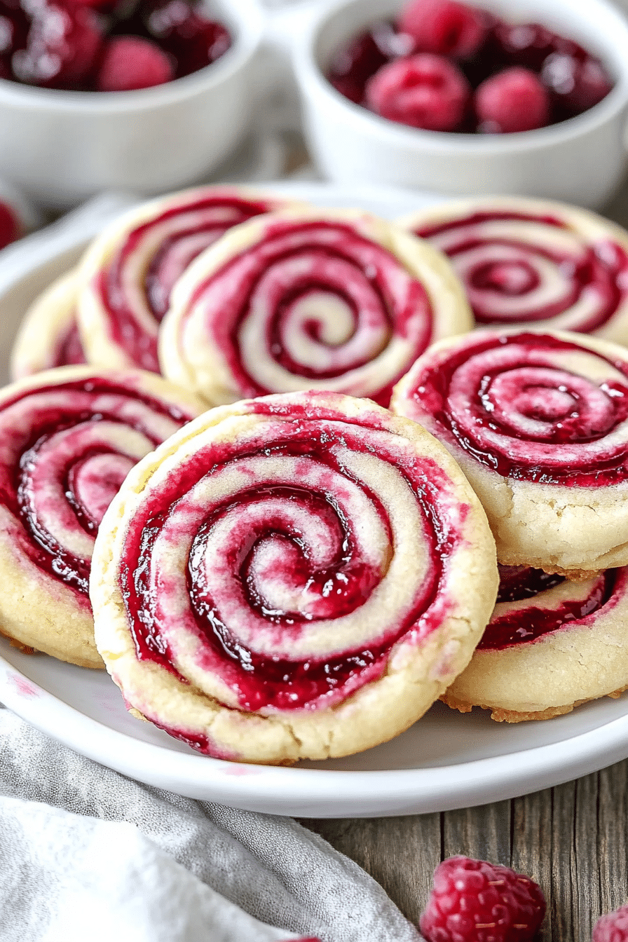Raspberry Swirl Cookies