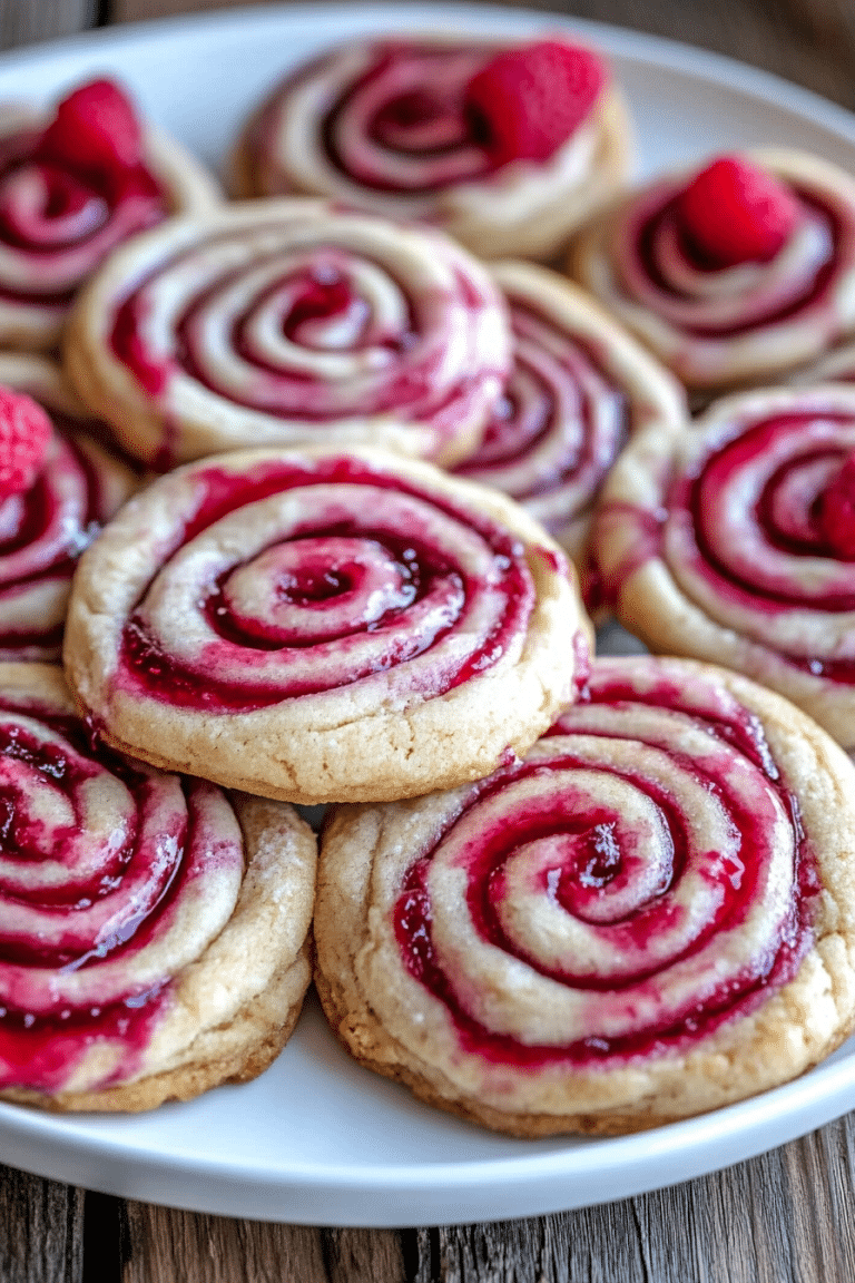 Raspberry Swirl Cookies