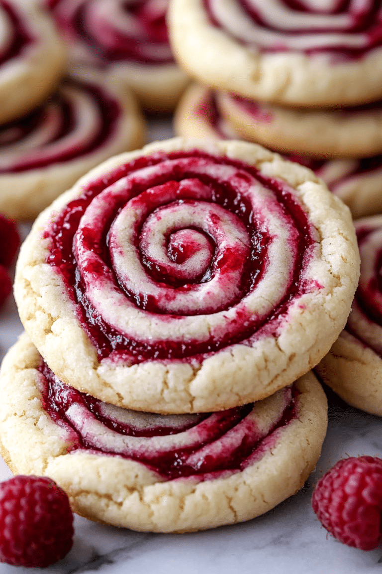Raspberry Swirl Cookies
