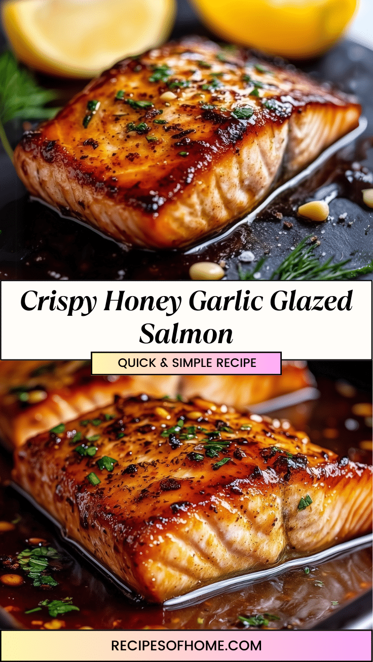 Crispy Honey Garlic Glazed Salmon Recipe pinterest Crispy Honey Garlic Glazed Salmon Recipe pinterest