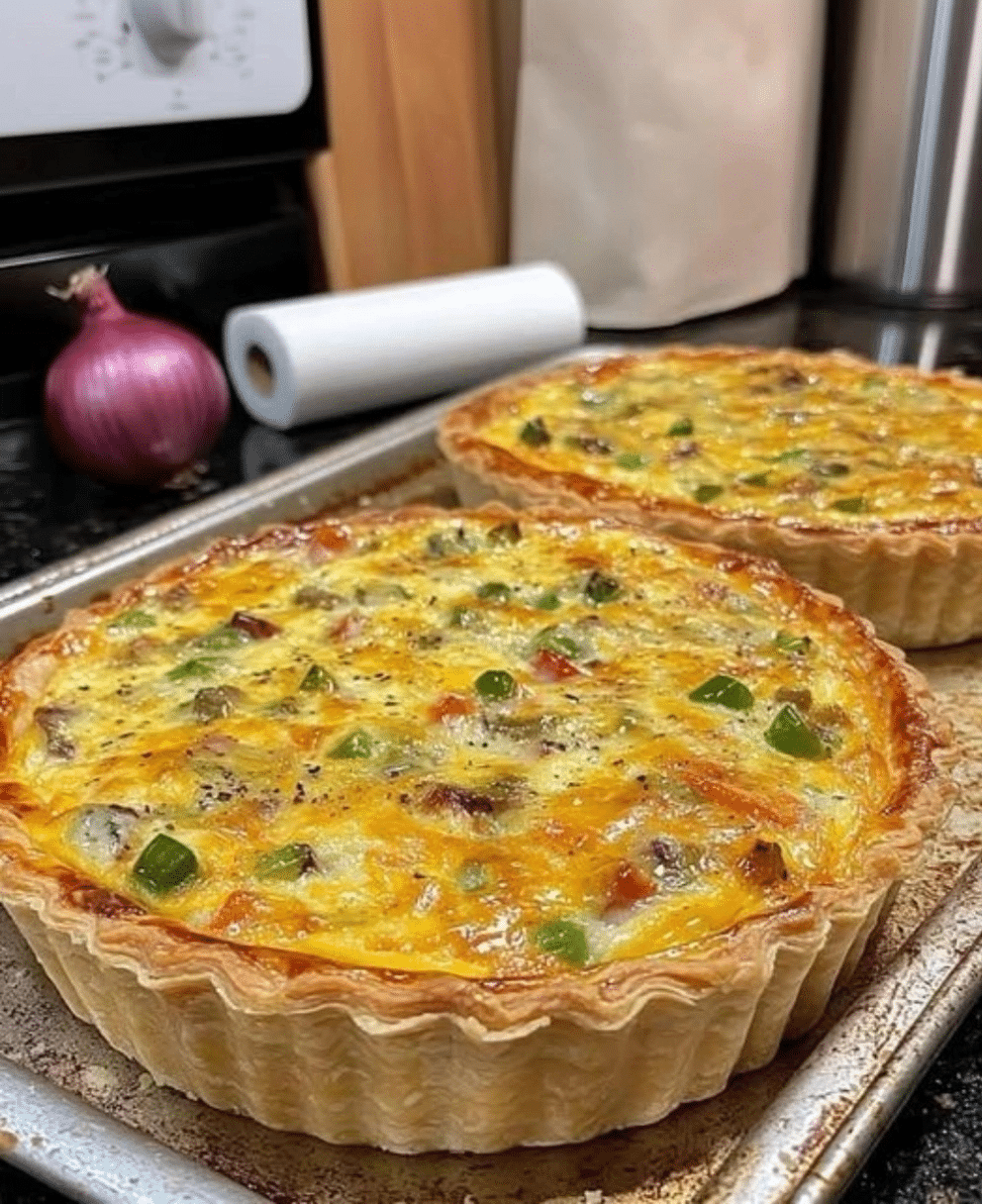 Green Chile and Cheese Quiche 1