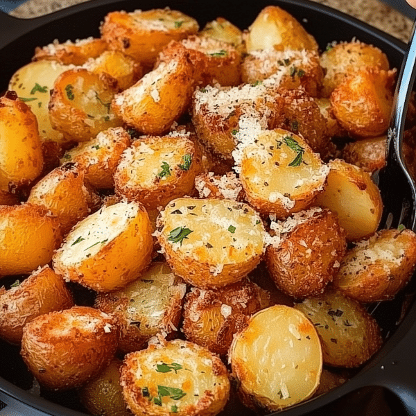 Viral Crispy Garlic Parmesan Crusted Potatoes 2