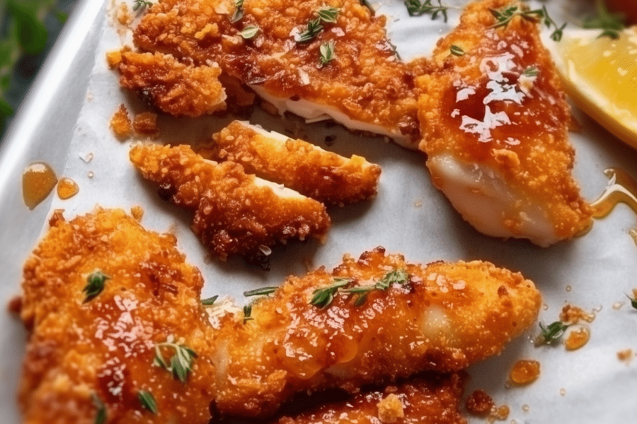 Baked Crunchy Hot Honey Chicken 1