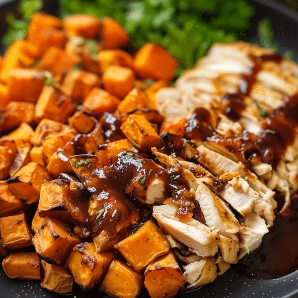 BBQ Chicken Roasted Sweet Potato Bowls 3
