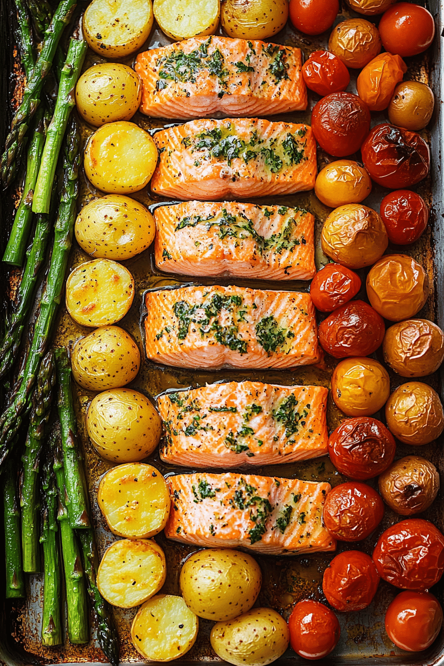 Sheetpan Salmon and Potatoes With Veggies 1 Sheetpan Salmon and Potatoes With Veggies 1