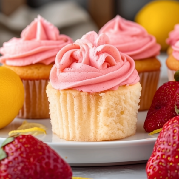 Strawberry Lemonade Cupcakes 1