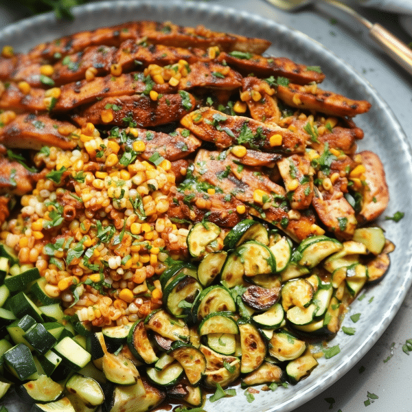 Garlic Butter Chicken with Zucchini and Corn 2