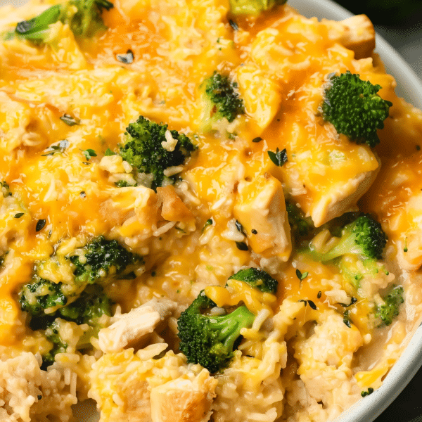 Cheesy Broccoli Chicken and Rice Casserole 4