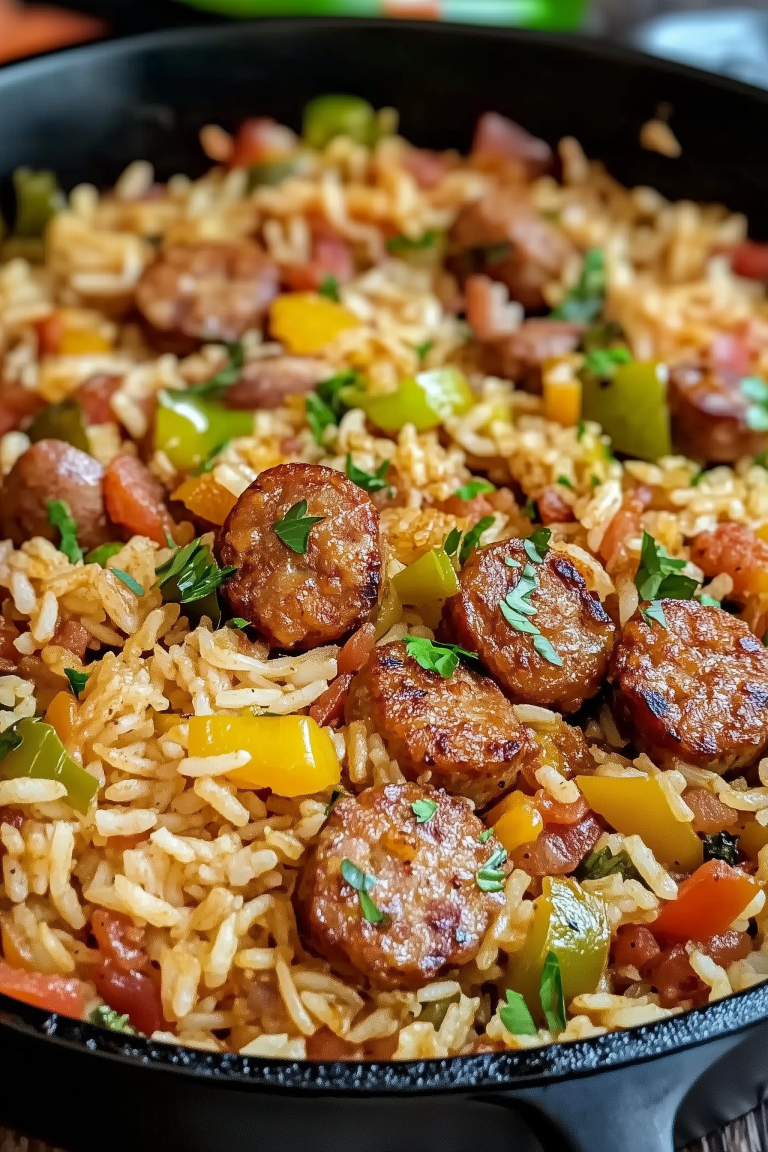 Cajun Sausage and Rice Skillet 1