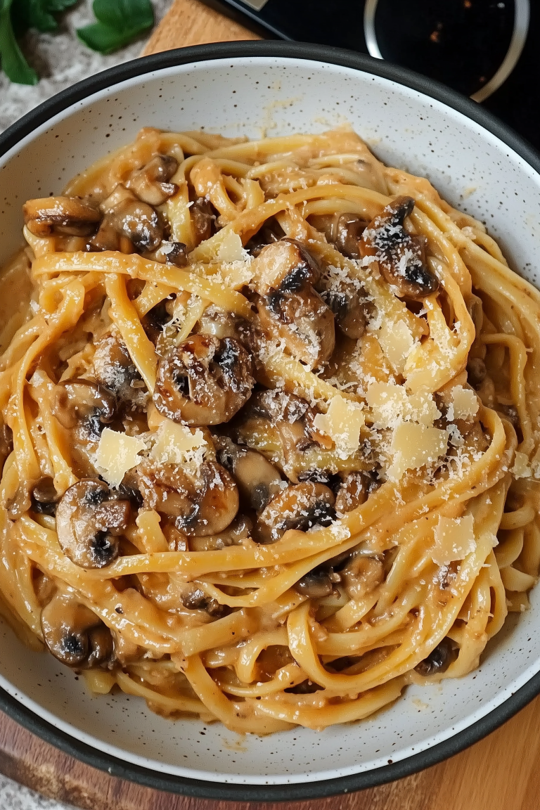 Caramelized Leek and Mushroom Gruyere Pasta 1