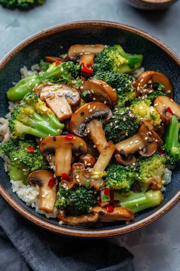 Broccoli and Mushroom Stir Fry