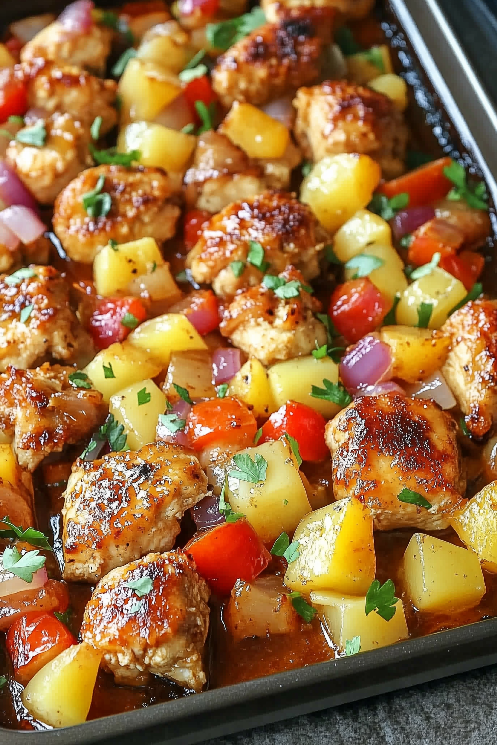 Hawaiian Chicken Sheet Pan 2 scaled Hawaiian Chicken Sheet Pan 2 scaled