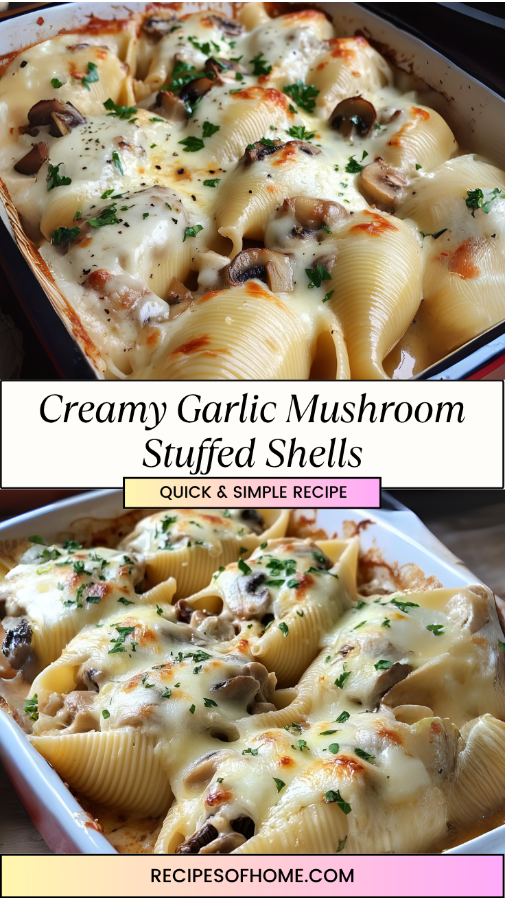 Creamy Garlic Mushroom Stuffed Shells 3