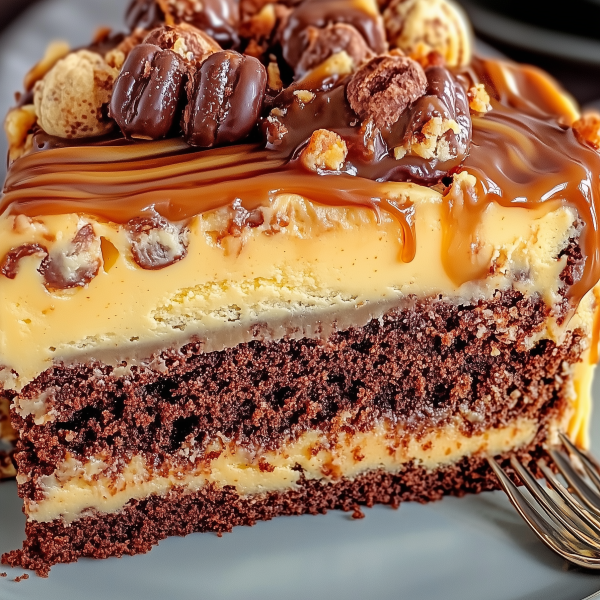 Turtle Caramel Cake 1
