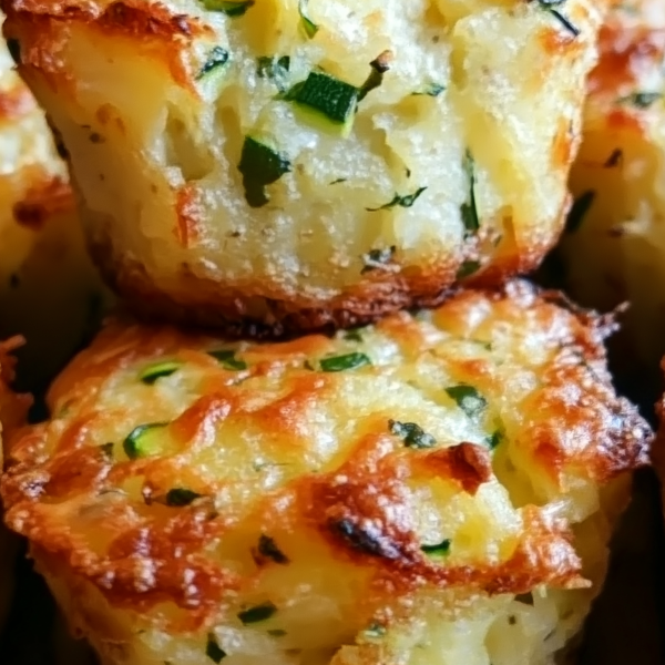 Crispy Parmesan Zucchini Potato Muffins 1