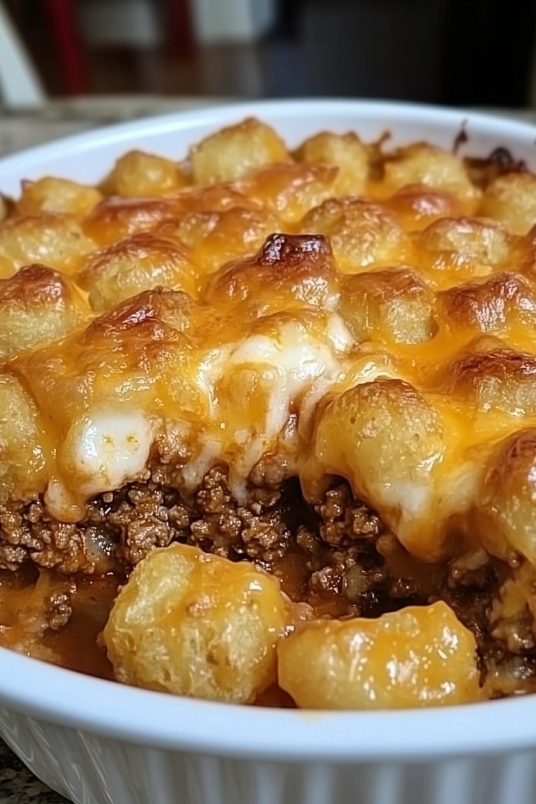 Tater Tot Casserole with Ground Beef 1
