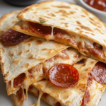 5 Minute Pepperoni Pizza Quesadilla 1
