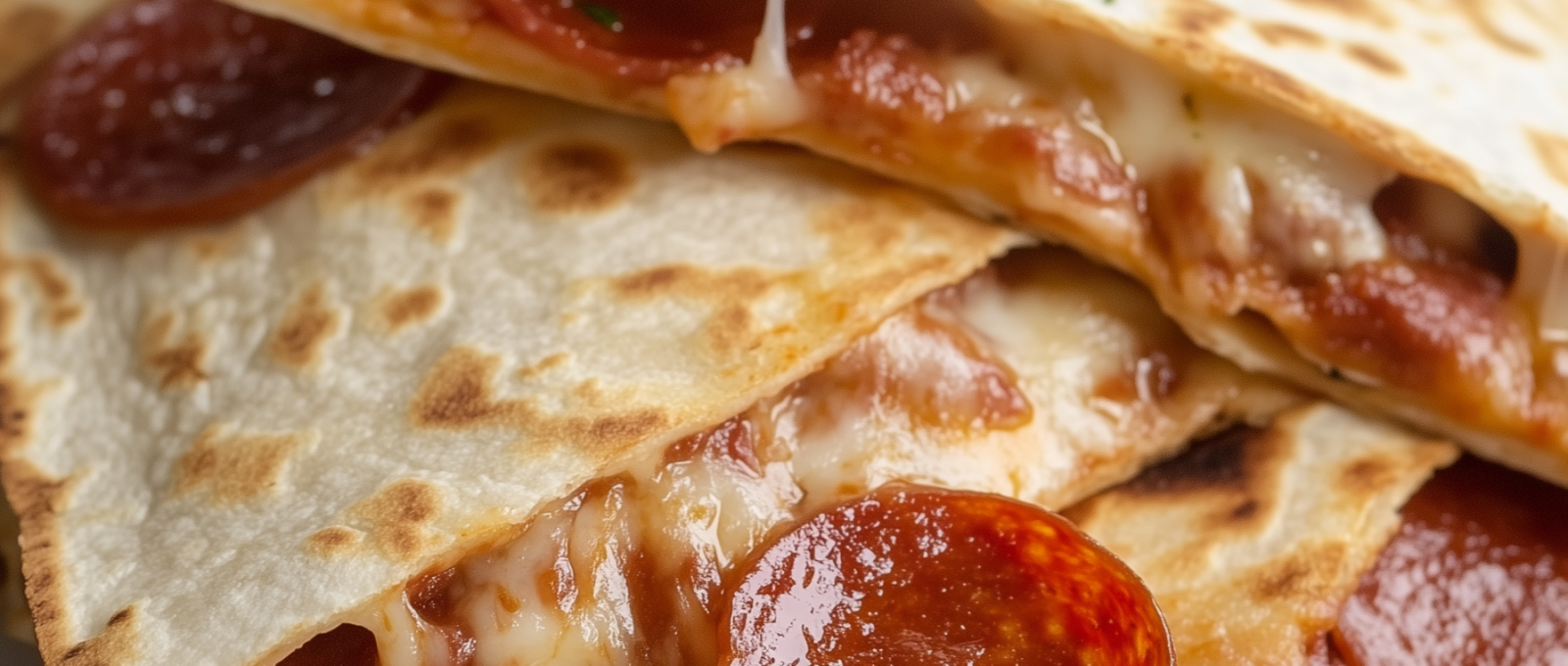 5 Minute Pepperoni Pizza Quesadilla 1