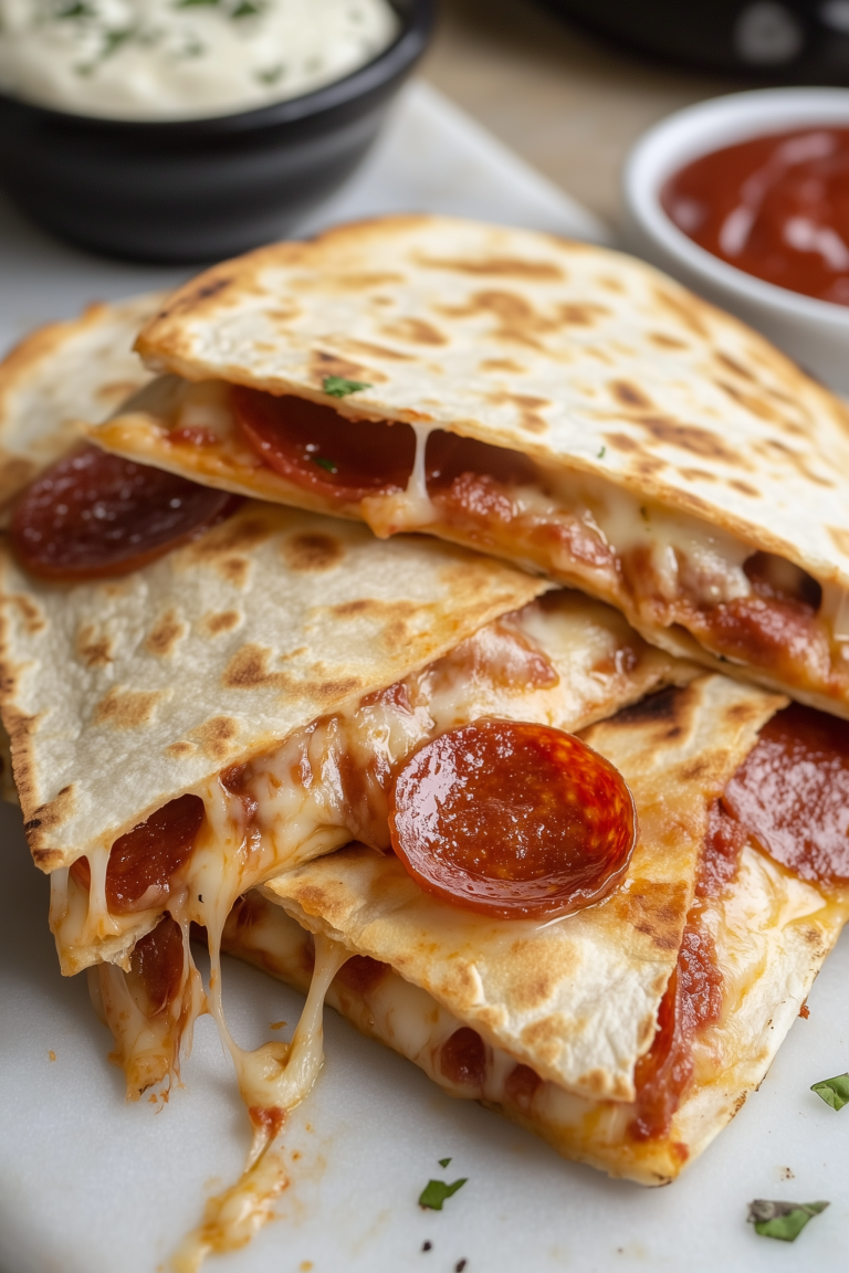 5 Minute Pepperoni Pizza Quesadilla 1