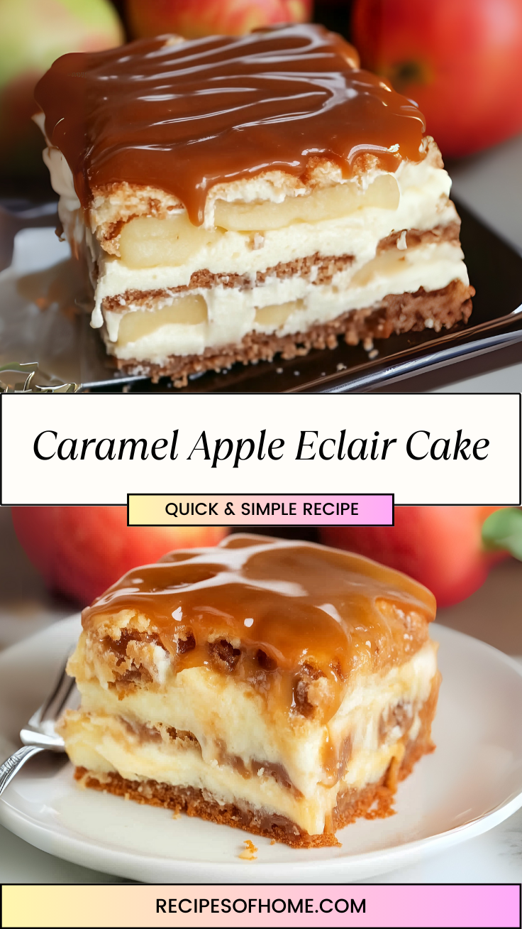 Caramel Apple Eclair Cake 3 Caramel Apple Eclair Cake 3