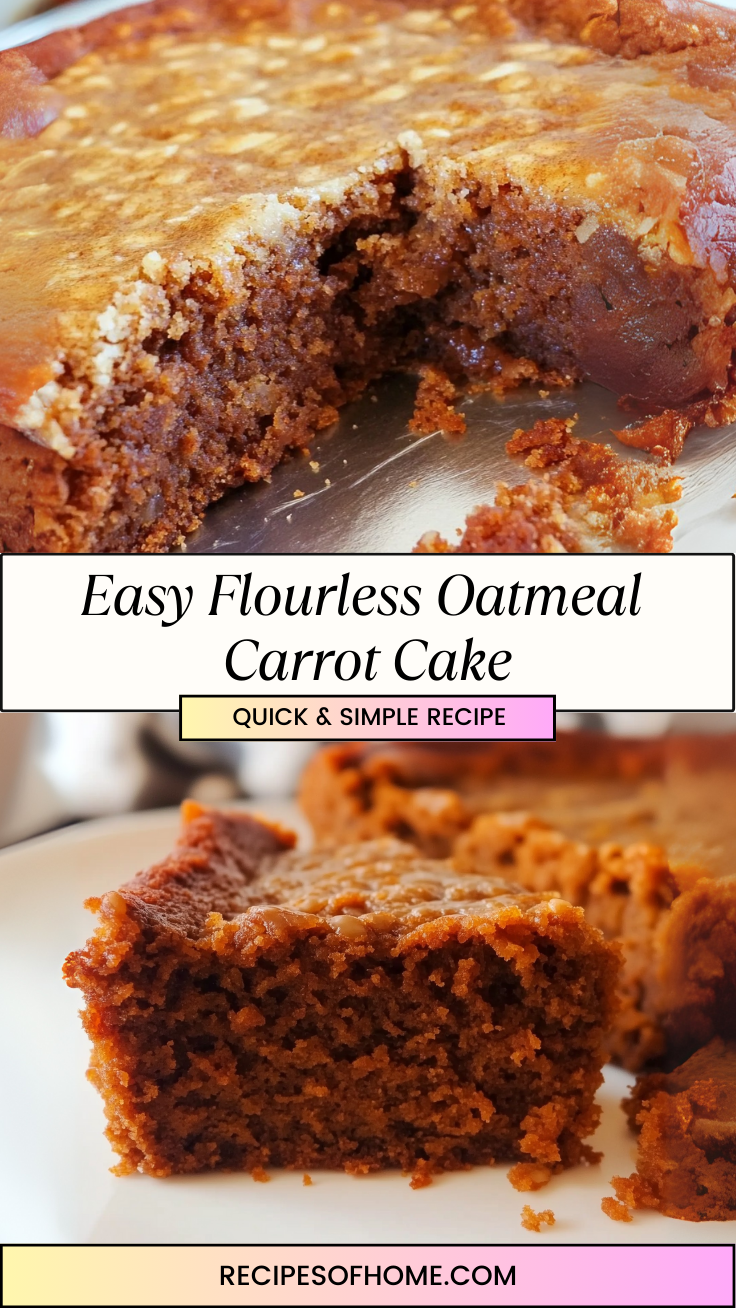 Easy Flourless Oatmeal Carrot Cake 3 Easy Flourless Oatmeal Carrot Cake 3