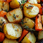 Garlic Herb Roasted Potatoes Carrots and Zucchini 1