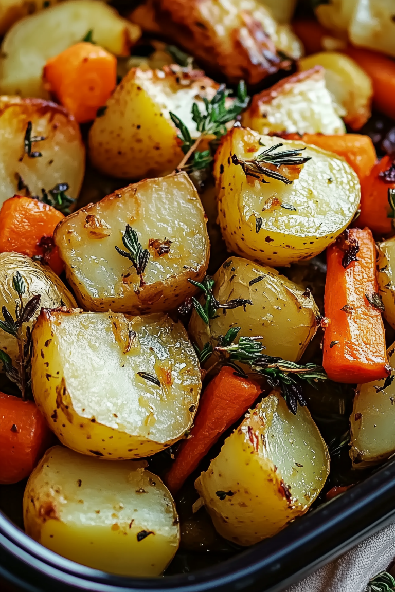 Garlic Herb Roasted Potatoes Carrots and Zucchini 1