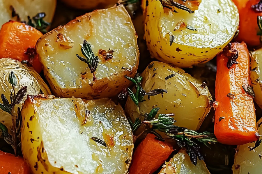 Garlic Herb Roasted Potatoes Carrots and Zucchini 1