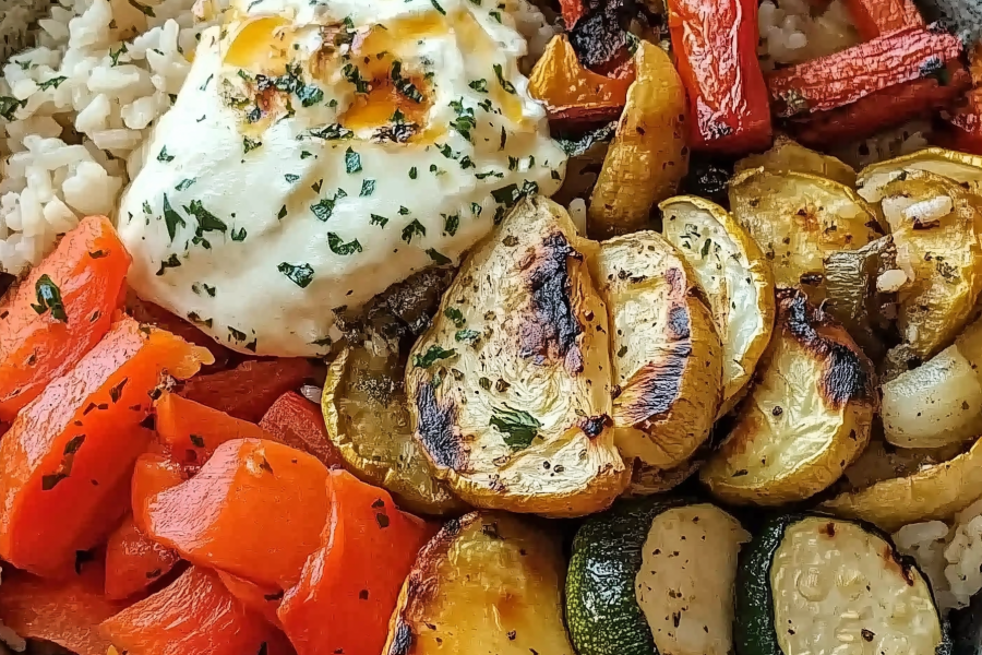 Roasted Vegetable Rice Bowl 1