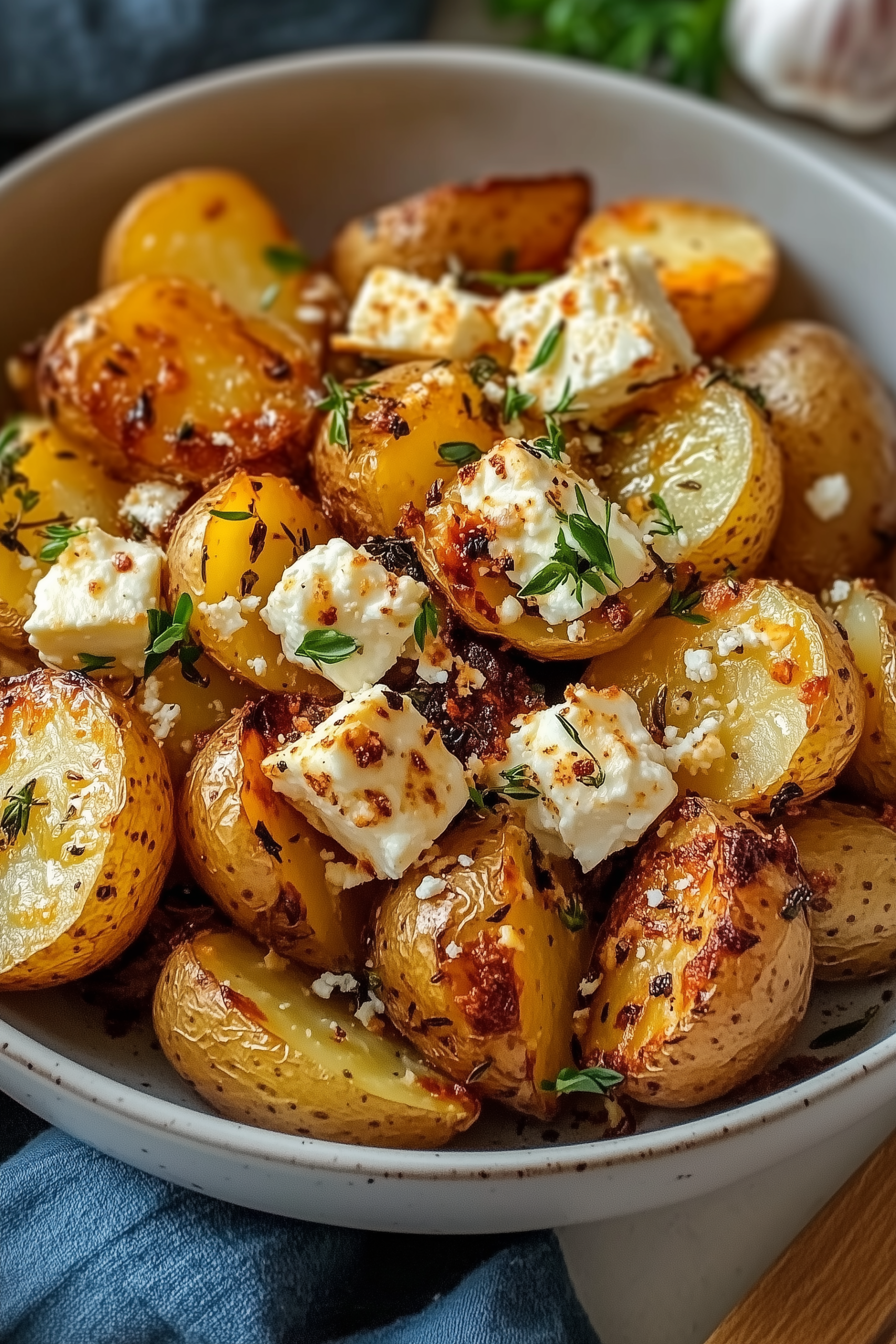 Roasted Potatoes with Baked Feta and Garlic 2 scaled