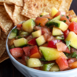 Fruit Salsa With Cinnamon Sugar Tortilla Chips 1