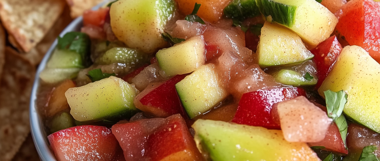 Fruit Salsa With Cinnamon Sugar Tortilla Chips 1
