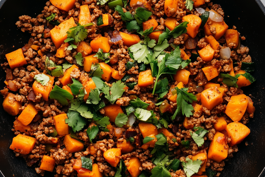 Ground Turkey Sweet Potato Skillet 1