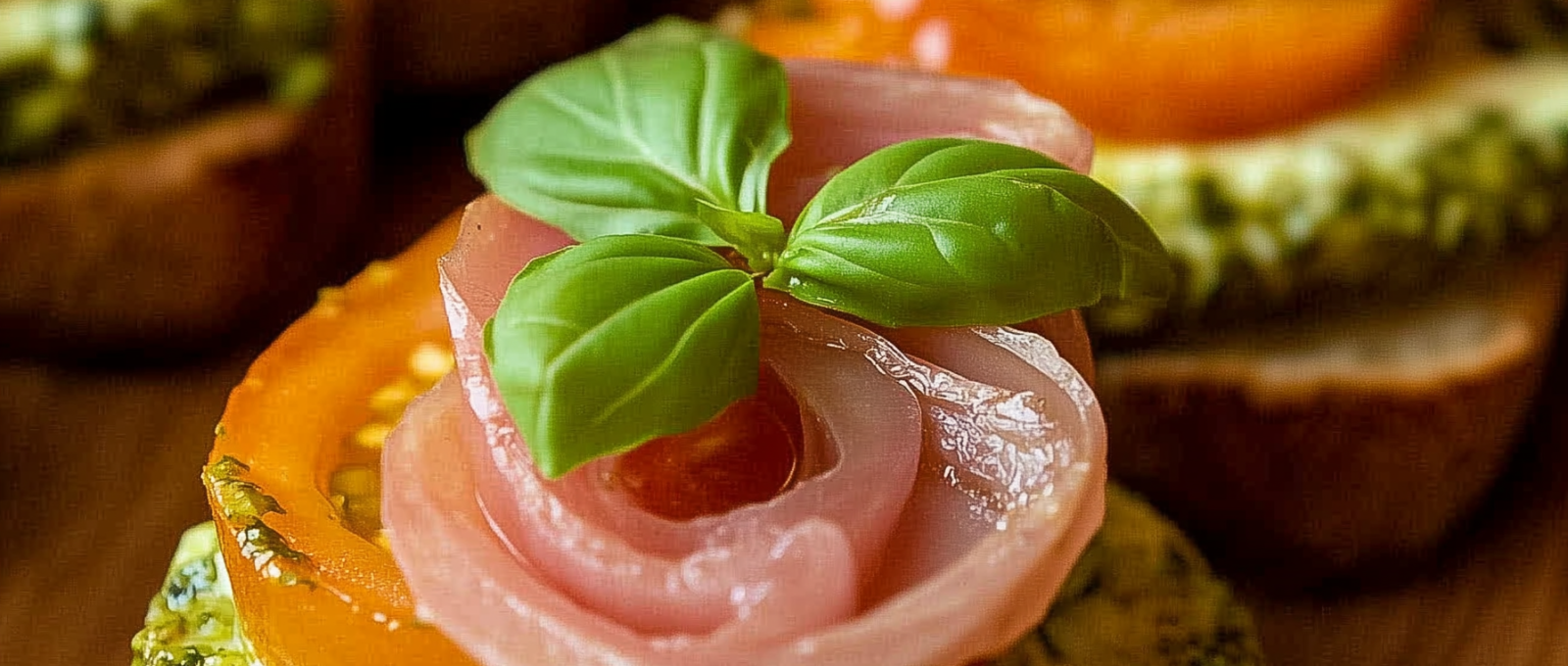 Tomato Crostini with Pesto and Ricotta 1