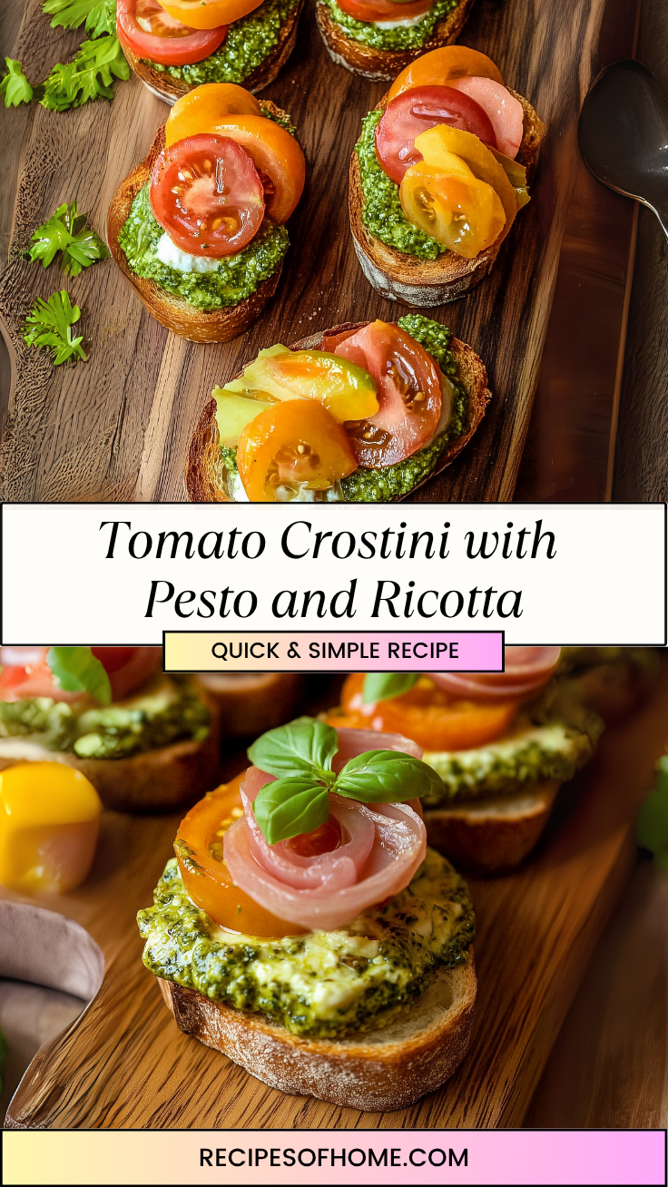 Tomato Crostini with Pesto and Ricotta 3 Tomato Crostini with Pesto and Ricotta 3