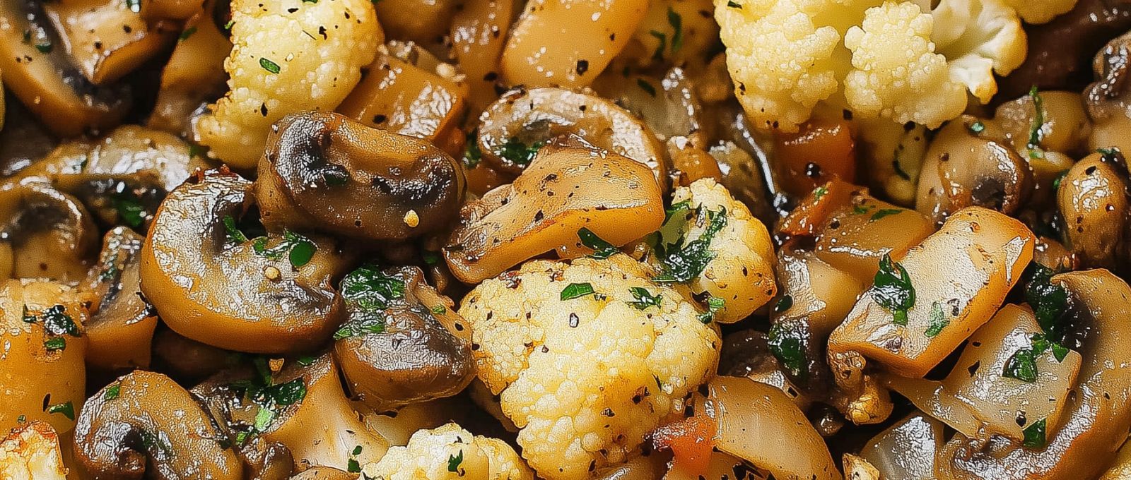 Garlic Mushrooms Cauliflower Skillet 1
