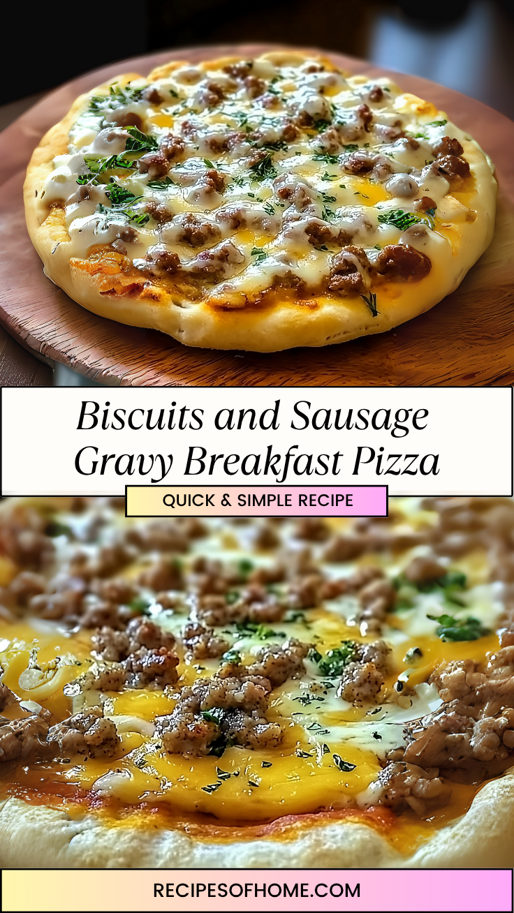 Biscuits and Sausage Gravy Breakfast Pizza 3 Biscuits and Sausage Gravy Breakfast Pizza 3