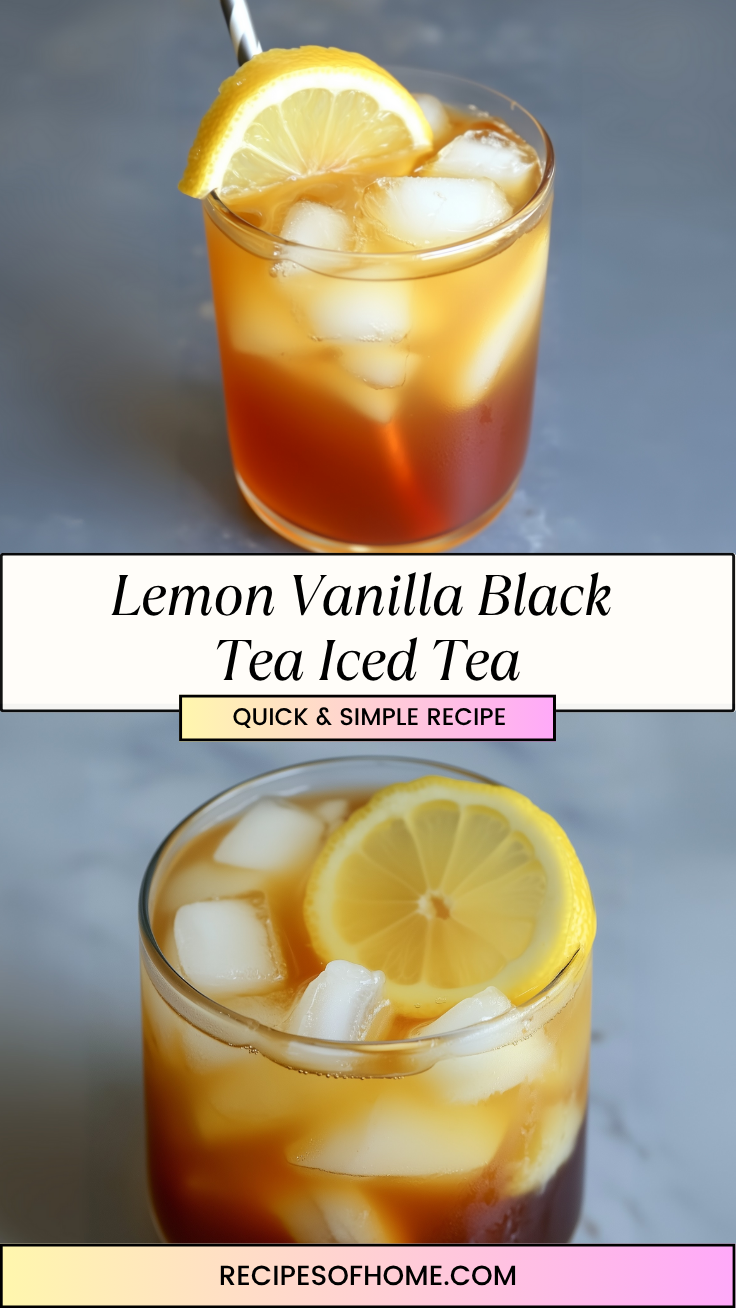 Lemon Vanilla Black tea Iced Tea 3 Lemon Vanilla Black tea Iced Tea 3