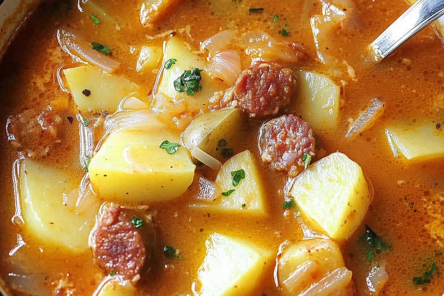 Spanish Potato Soup with Chorizo 1