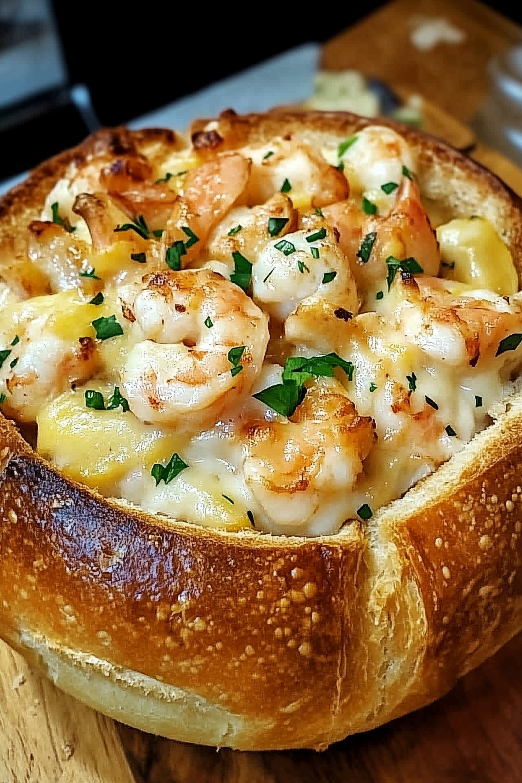 Stuffed Seafood Bread Bowl 1 scaled Stuffed Seafood Bread Bowl 1 scaled