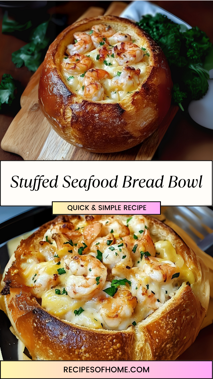 Stuffed Seafood Bread Bowl 3 Stuffed Seafood Bread Bowl 3