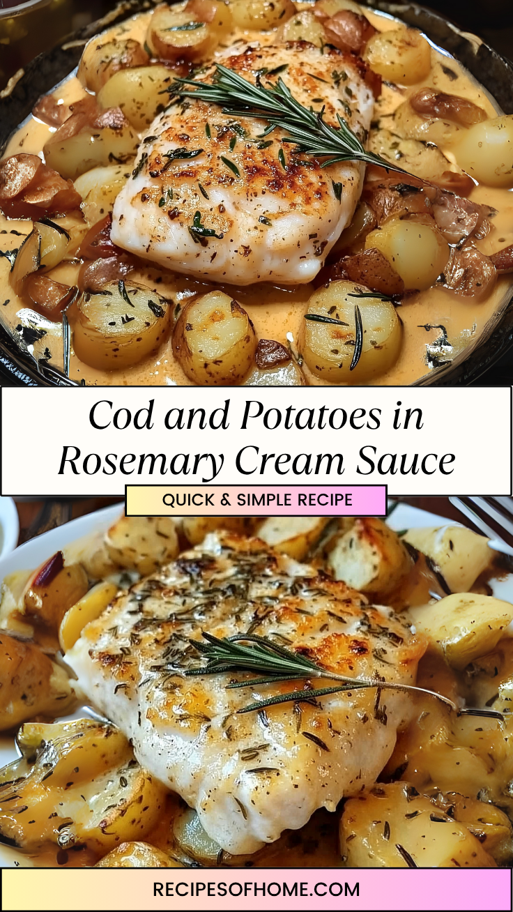 Cod and Potatoes in Rosemary Cream Sauce 3 Cod and Potatoes in Rosemary Cream Sauce 3