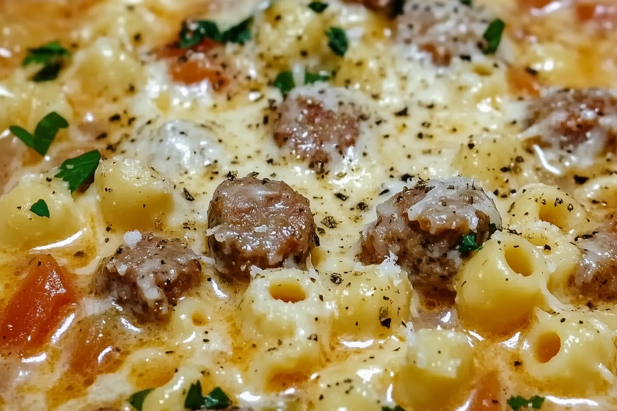 Creamy Parmesan Italian Sausage Ditalini Soup 1