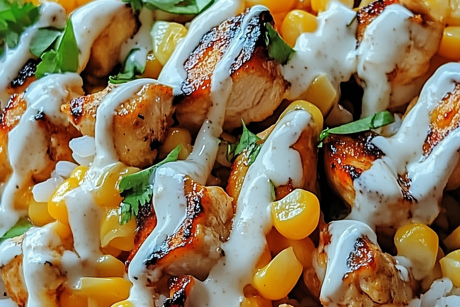 Flavor packed Street Corn Chicken Rice Bowl 1