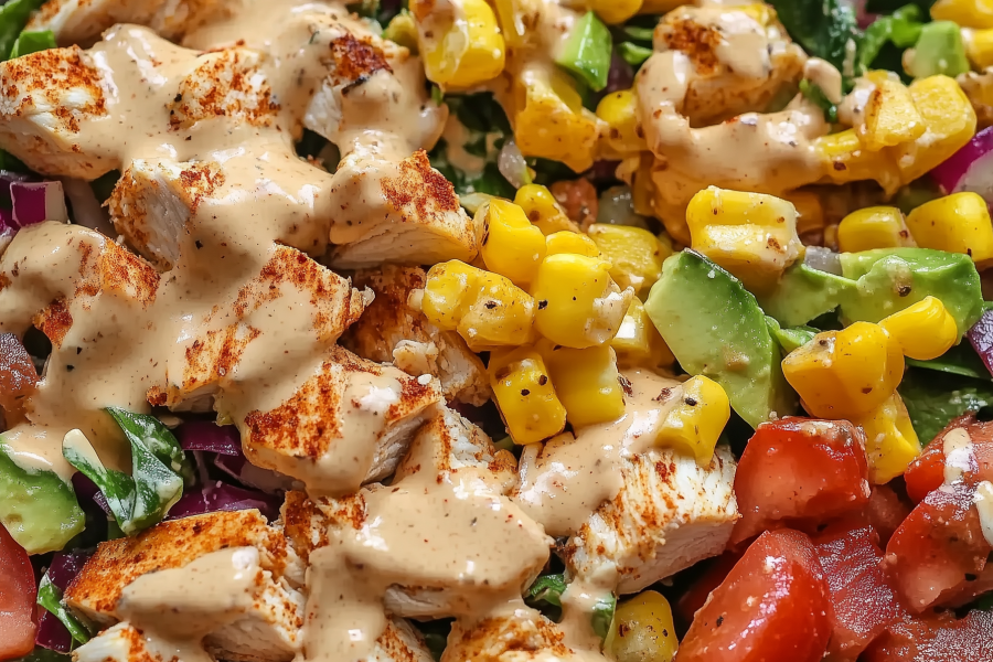 Southwest Chicken Chopped Salad with Creamy Chipotle Dressing 1