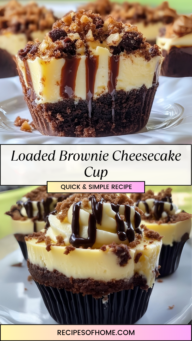 Loaded Brownie Cheesecake Cup pinterest 1 Loaded Brownie Cheesecake Cup pinterest 1